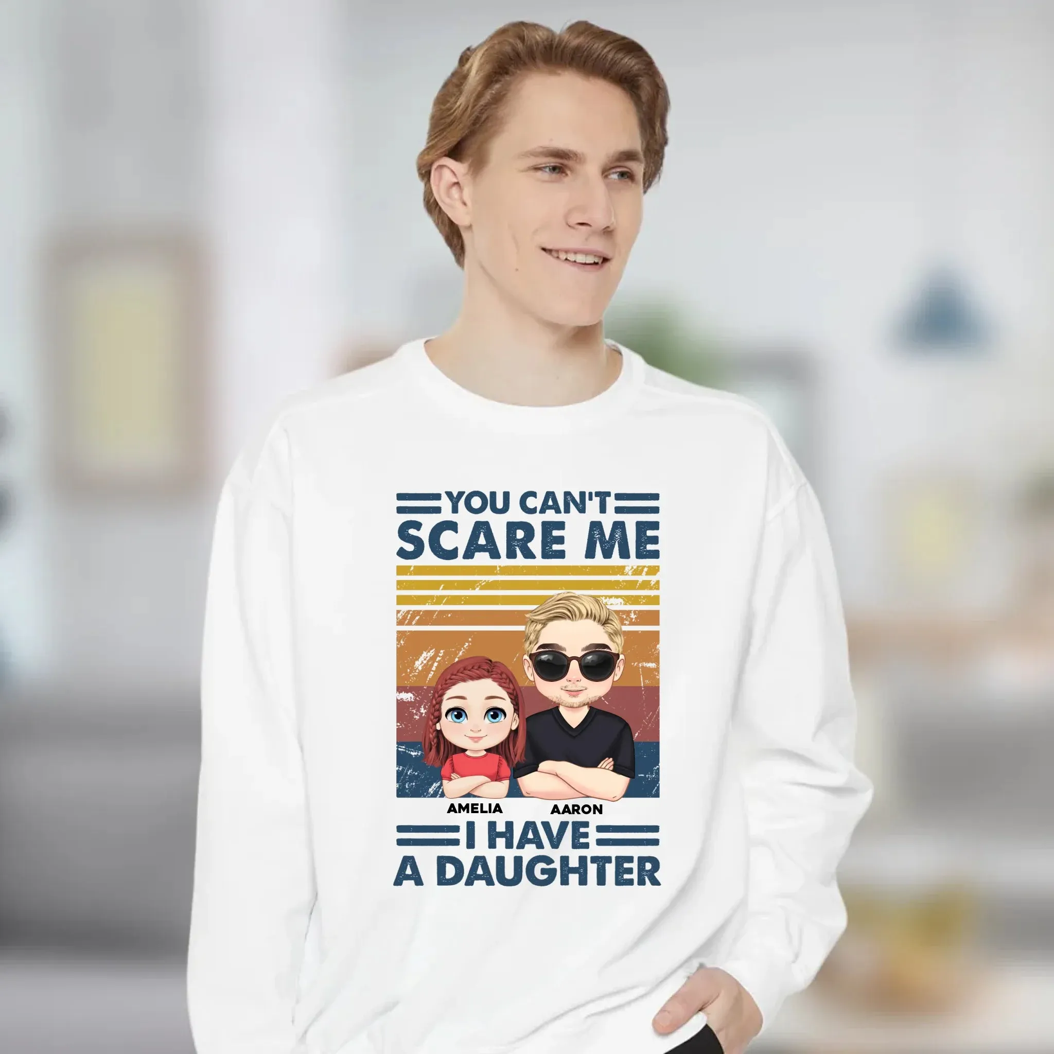 You Can't Scare Me - Personalized Family Sweater