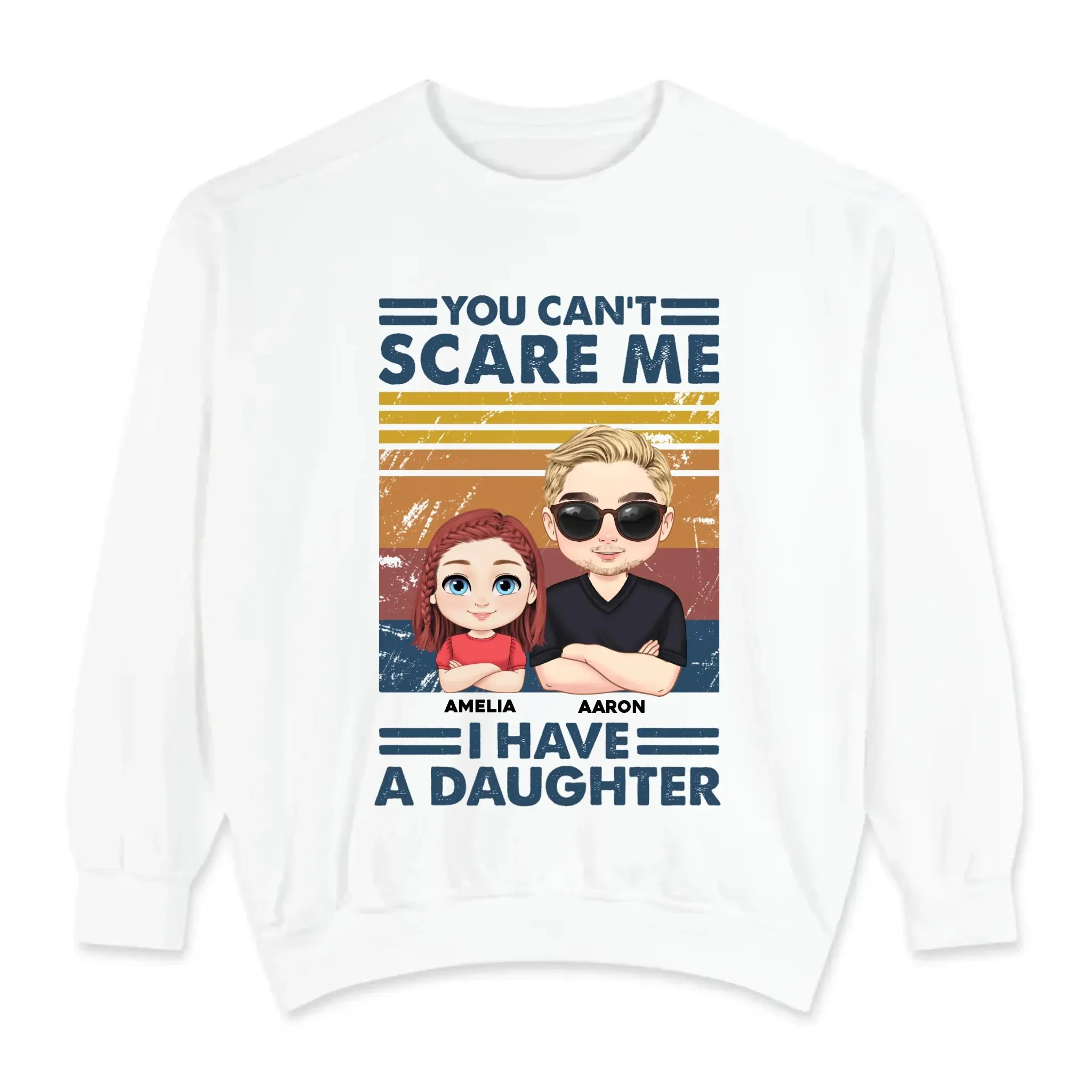 You Can't Scare Me - Personalized Family Sweater