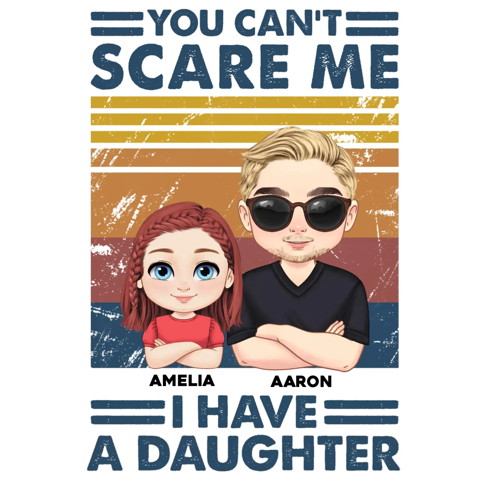 You Can't Scare Me - Personalized Family Sweater