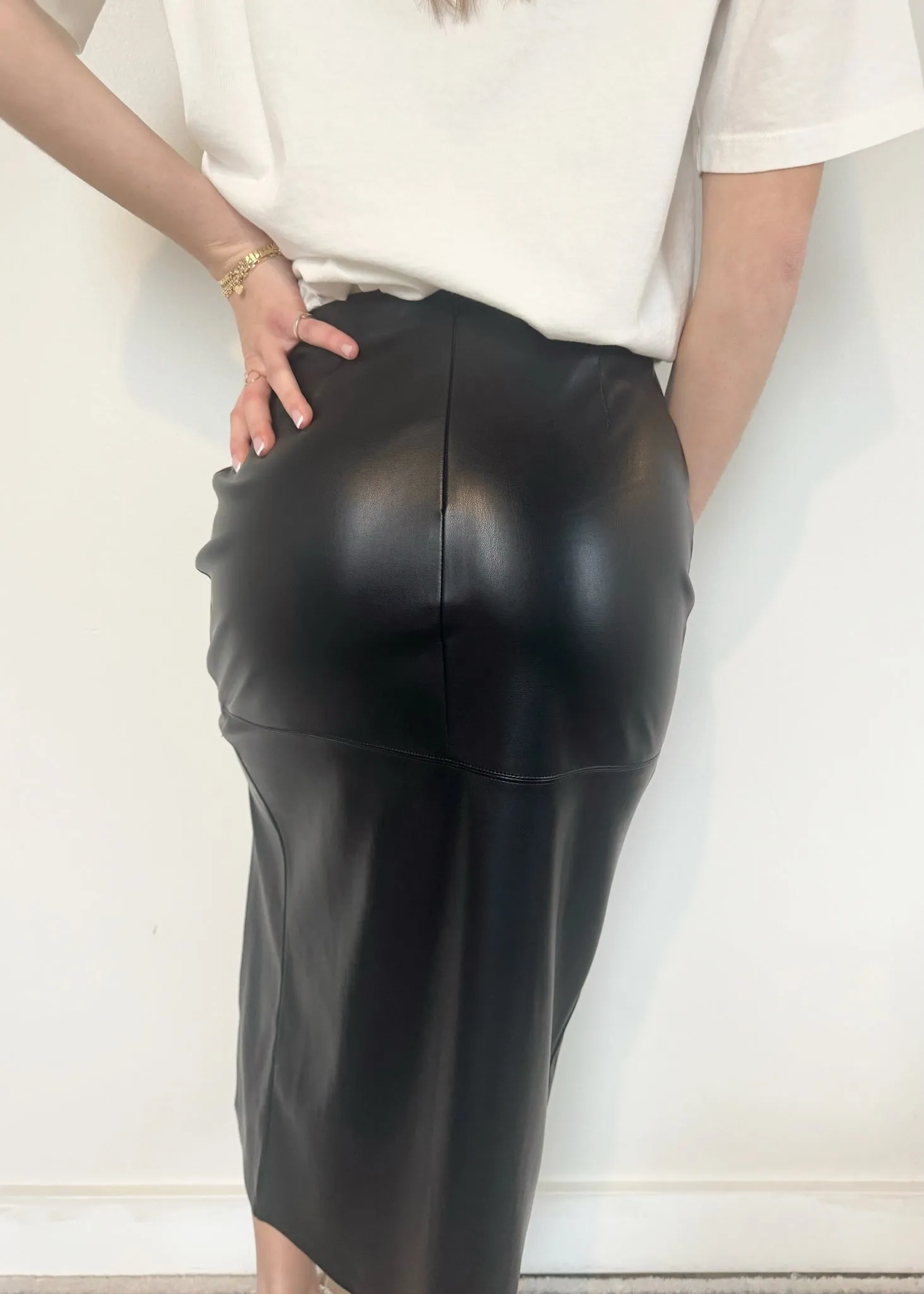 Z Supply Metropolitan Faux Leather Skirt